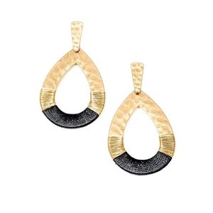 SHAE EARRINGS IN JET BLACK
